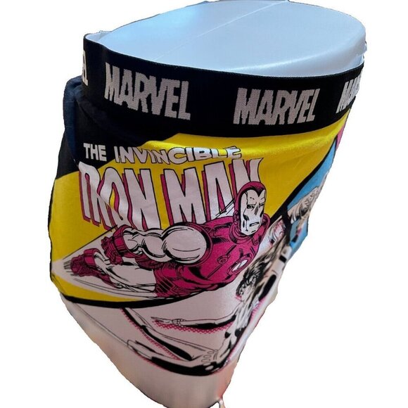 Marvel Comics +5 Super Hero Graphic Logo Name Waistband Cotton Boyshort Panties - Picture 3 of 6
